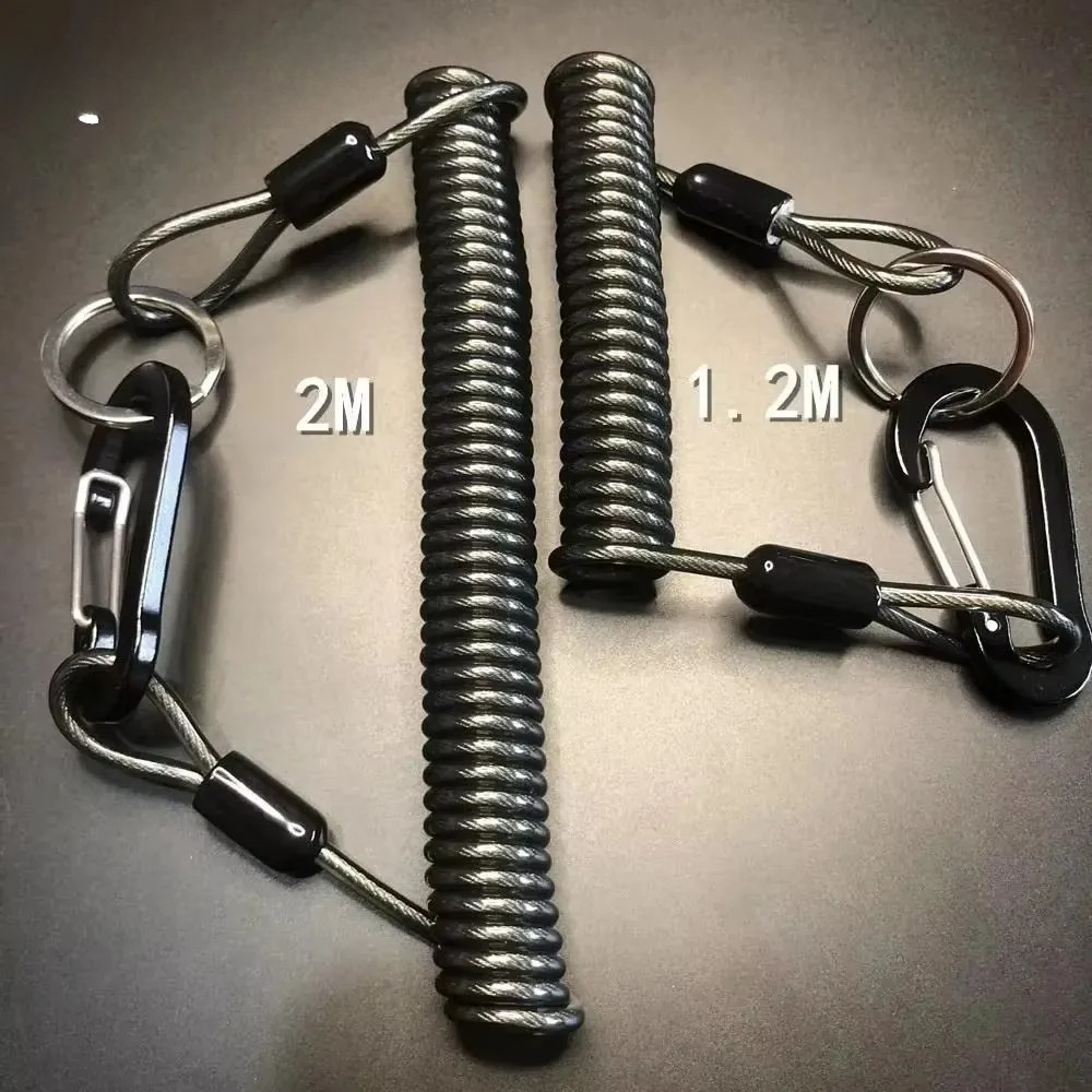 Conventional Reel - Elastisches Stahlseil für Angeln 1,2m/2m Elastisches